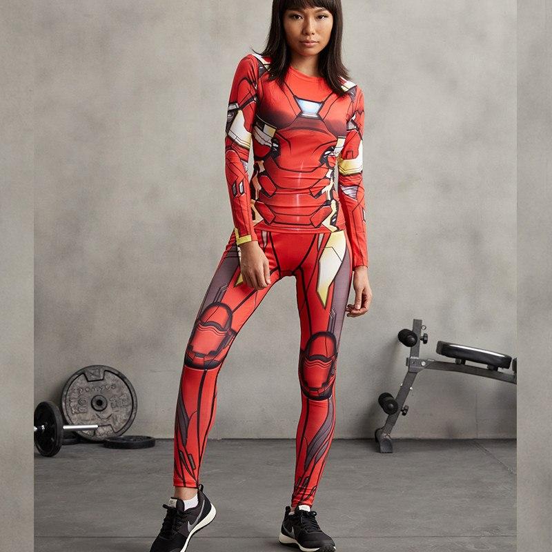Iron Man MK 46 Women's Gym Dry-Fit Superhero Leggings