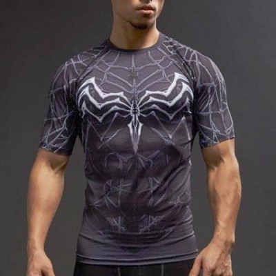 Dark Spiderman Dry-Fit Compression Superhero Shirt